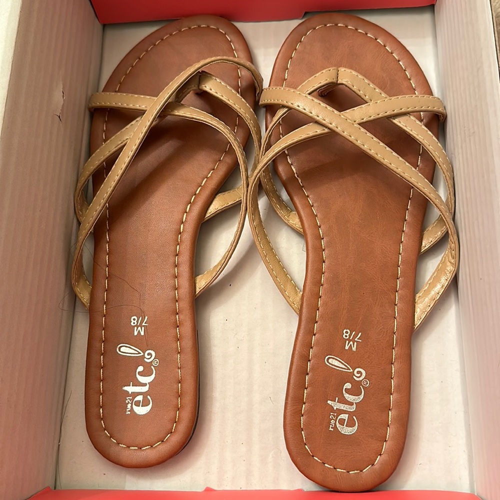 Tan flats by Rue21; size M 7-8